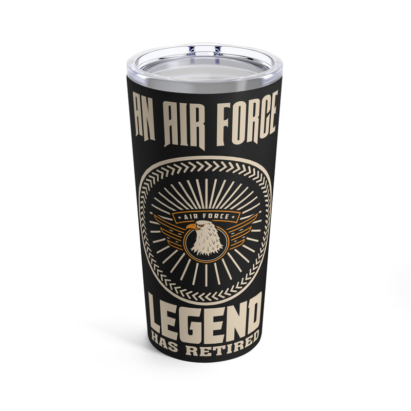 Air Force Legend Retires - 20oz Military Design Tumbler: A Farewell to Heroic Service