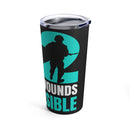 Standing Strong Together: 20oz Tumbler in Black with 'PTSD Awareness Month - 22 Support Veteran' Design