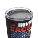 Remembering Sacrifice, Honoring Service: 20oz Black Military Design Tumbler
