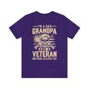 Fearless Patriarch: 'I'm a Dad, Grandpa, and a Veteran - Nothing Scares Me' Military Design T-Shirt