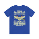 Unwavering Patriotism: Veteran Don't Think I Won't Suit Up Again Military Design T-Shirt Defending Our Flag Against Terrorism