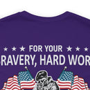 Gratitude Unleashed: Military Design T-Shirt - For Your Bravery, Hard Work, and Dedication, We Thank You