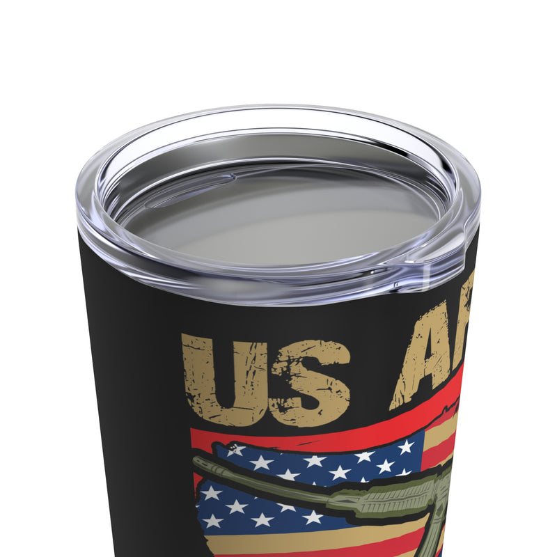 Proud Veteran of the US Army 20oz Military Design Tumbler - Black Background