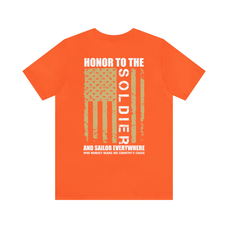 Honor to the Brave: Military Design T-Shirt Saluting Soldiers and Sailors Everywhere