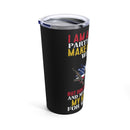Unleash the Veteran Spirit: 20oz Black Military Design Tumbler - 'Party, Memories, and Unyielding Strength'