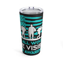 Unseen Battles Revealed: 20oz Tumbler with Black Background and 'PTSD - Not All Wounds Are Visible