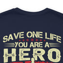 Heroic Veteran T-Shirt: Saving One Life Makes You a Hero, Saving Millions Makes You a Veteran