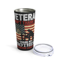 Never Forgotten: 20oz Black Military Design Tumbler - Honoring Veterans and Their Fallen Comrades