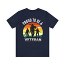 Combat-Ready Pride: Proud to Be a Veteran Military Design T-Shirt