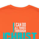 Soft cotton and quality print With Christ Fighting PTSD Awareness T-Shirt