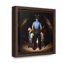 A Shield Against the Darkness Framed Canvas