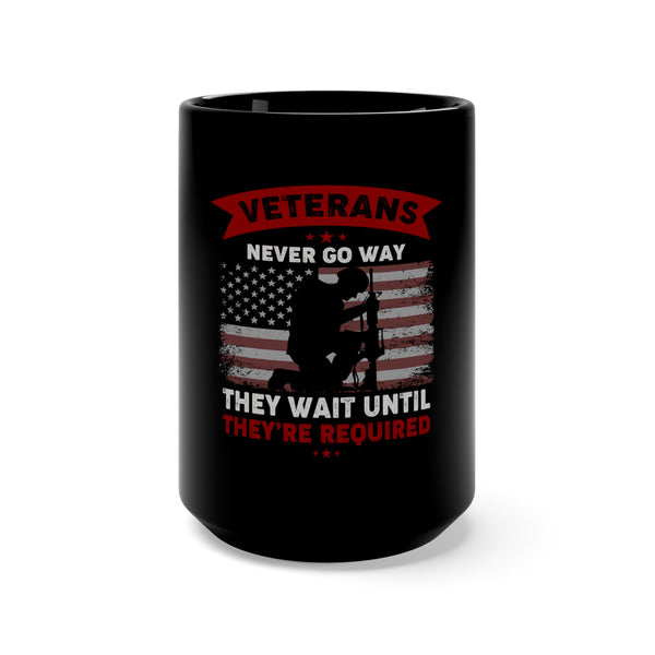 Honoring Veterans' Enduring Presence: 15oz Military Design Black Mug