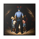 A Shield Against the Darkness Framed Canvas