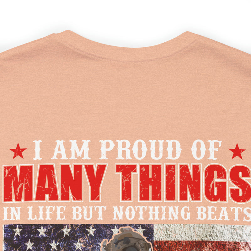 Women's 'Proud Veteran's Daughter' Military-Style T-Shirt - Celebrating Pride and Honor in Family Service