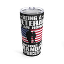 Veteran Grandpa - 20oz Military Design Tumbler: Honored Service and Precious Family Bonds