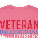 Veteran: Loved by Plenty, Hated by Many - Military Design T-Shirt with Heart, Fire, and Gratitude