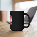 US Army Pride: Proud Veteran - Military Design Black Mug, 15oz
