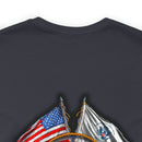 Guardians of the Coast: Military T-Shirt with 'Double Flag Coast Guard' Design