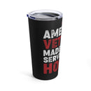 American Veteran: Made in USA, Served with Honor - 20oz Military Design Tumbler for True Patriots!