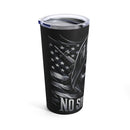 No Surrender Black Flag Skull Tumbler