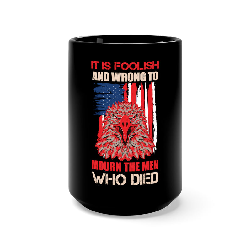 Remembering Sacrifice: 15oz Military Design Black Mug Honoring Our Fallen Heroes