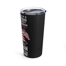 Proud Veteran: 20oz Military Design Tumbler with Grumpy & Sarcastic Allergy!