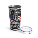 Privilege of Being a Veteran's Wife: 20oz Military Design Tumbler in Black