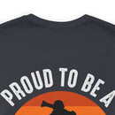 Combat-Ready Pride: Proud to Be a Veteran Military Design T-Shirt