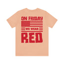Red Friday Warrior: Military Design T-Shirt - On Friday We Wear Red