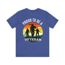 Combat-Ready Pride: Proud to Be a Veteran Military Design T-Shirt