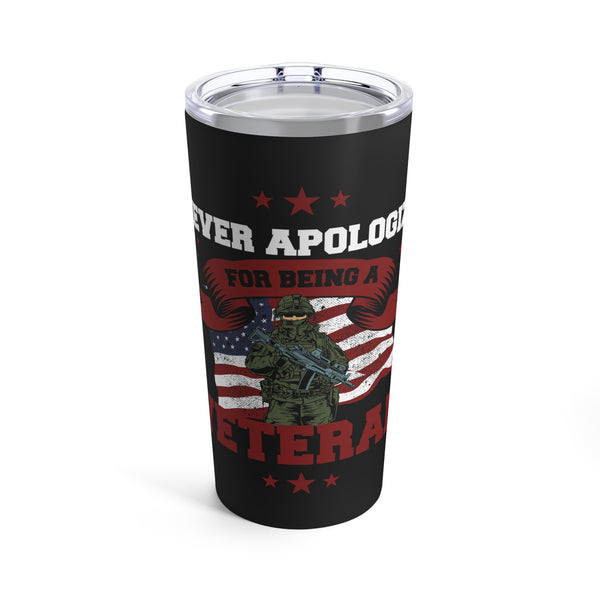 Embrace Your Valor: 20oz Military Design Tumbler for Unapologetic Veterans