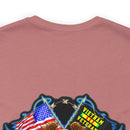 Honoring the Legacy: Military T-Shirt with 'Vietnam Veteran Double Flag' Design