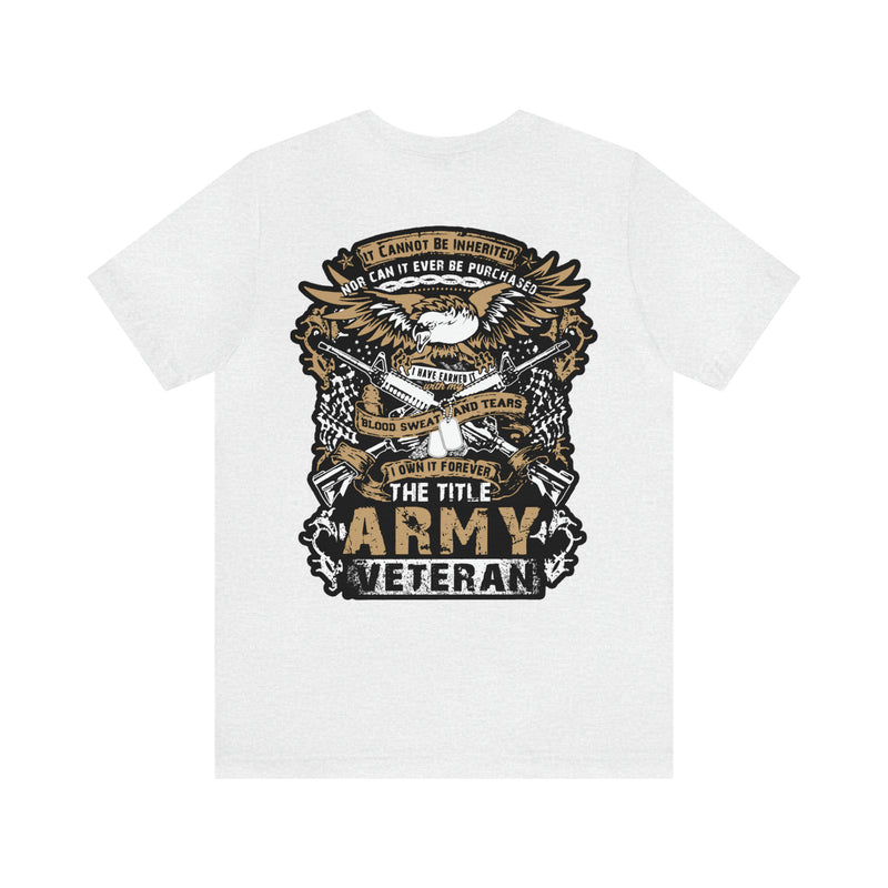 Proudly Served: Military T-Shirt with 'Army Veteran' Design