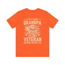 Fearless Patriarch: 'I'm a Dad, Grandpa, and a Veteran - Nothing Scares Me' Military Design T-Shirt