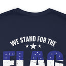 We Stand, We Kneel: Military Design T-Shirt Honoring Flag and Fallen Heroes