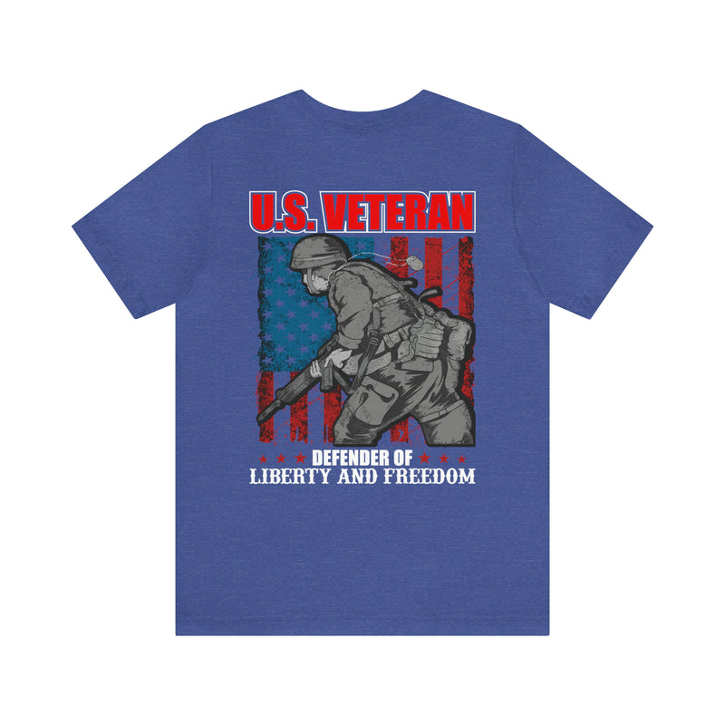 Defender of Liberty and Freedom: U.S. Veteran Military Design T-Shirt