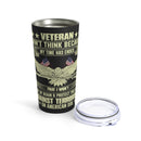Eternal Vigilance: Unyielding Dedication of Veterans Defending the Flag, Embodied in our 20oz Military Design Tumbler