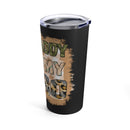 My Daddy, My Hero: 20oz Military Design Tumbler - Black Background Tribute