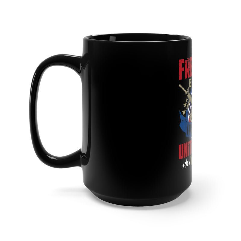 Freedom is Not Free: United States Veteran 15oz Military Design Black Mug - A Symbol of Sacrifice and Patriotism