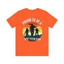 Combat-Ready Pride: Proud to Be a Veteran Military Design T-Shirt