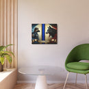 Bound by Honor: A Thin Line Against Evil  Metal Art Sign