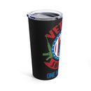 Unyielding Valor: 20oz Military Design Tumbler - Veteran Soldier 'One Man Army' on Black Background
