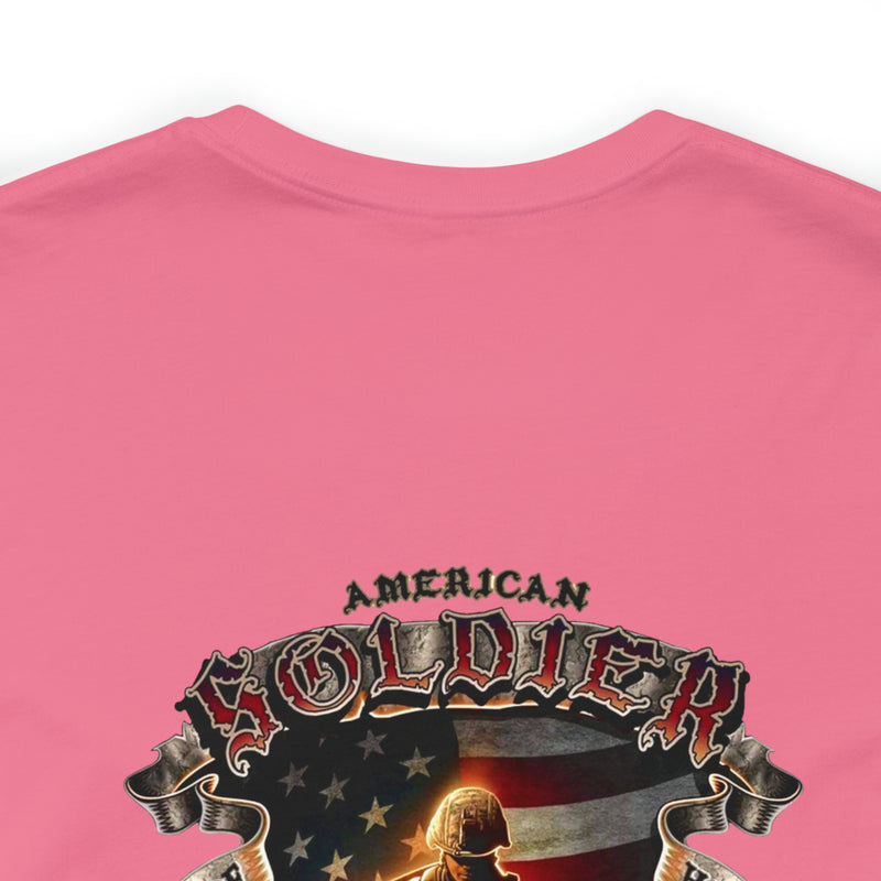 Defenders of Freedom: Military T-Shirt with 'American Soldier - Land Of The Free' Design