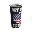 Defending Freedom: 20oz Military Design Tumbler for Advocates of Rights and Freedom