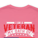 Timeless Dedication: 'I Am a Veteran, My Oath of Enlistment Has No Expiration Date' Military Design T-Shirt