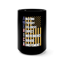 Amazing Mystery Exclusive 15oz Military Design Black Mug - Inspiring Respect, Independence, Courage, and Achievement!