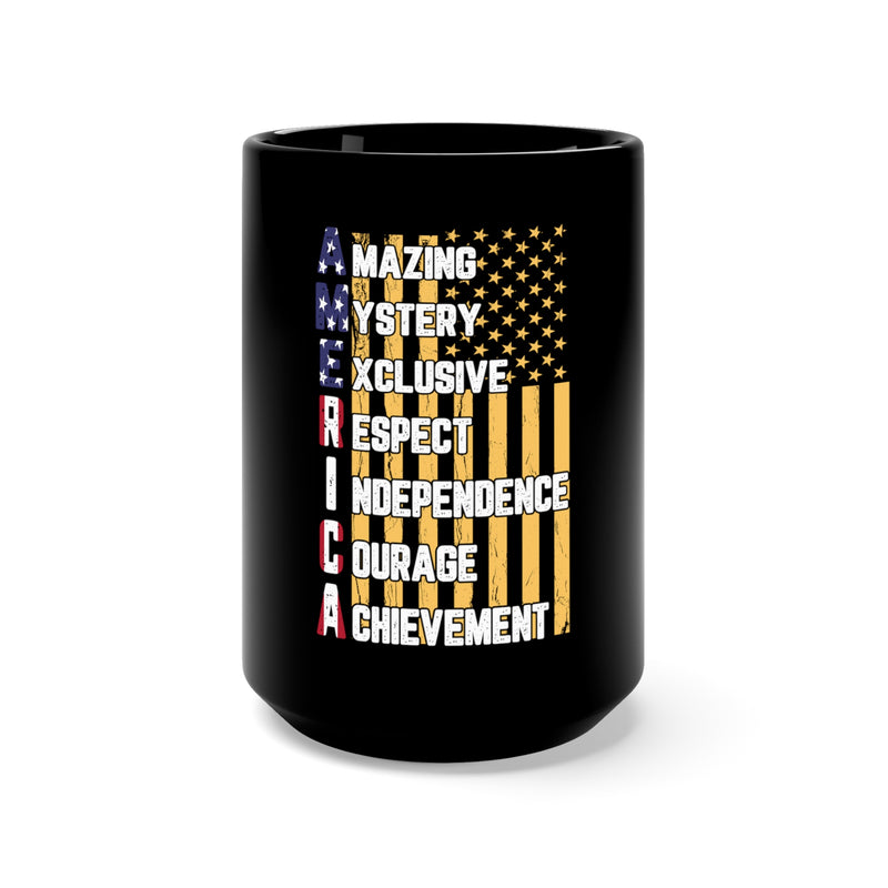 Amazing Mystery Exclusive 15oz Military Design Black Mug - Inspiring Respect, Independence, Courage, and Achievement!