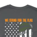 United in Resilience: Military T-Shirt with 'We Stand for the Flag' Design