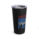Proud Army Family 20oz Military Design Tumbler - Black Background
