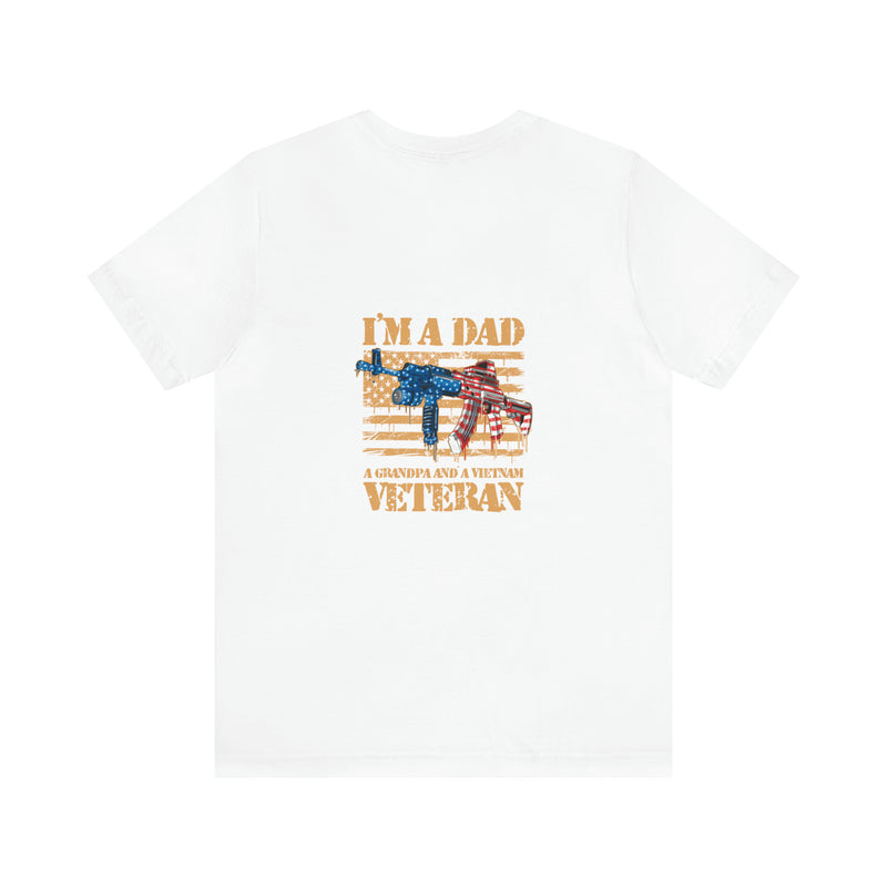 Triple Legacy: Dad, Grandpa, and Vietnam Veteran - Military Design T-Shirt Celebrating Generations